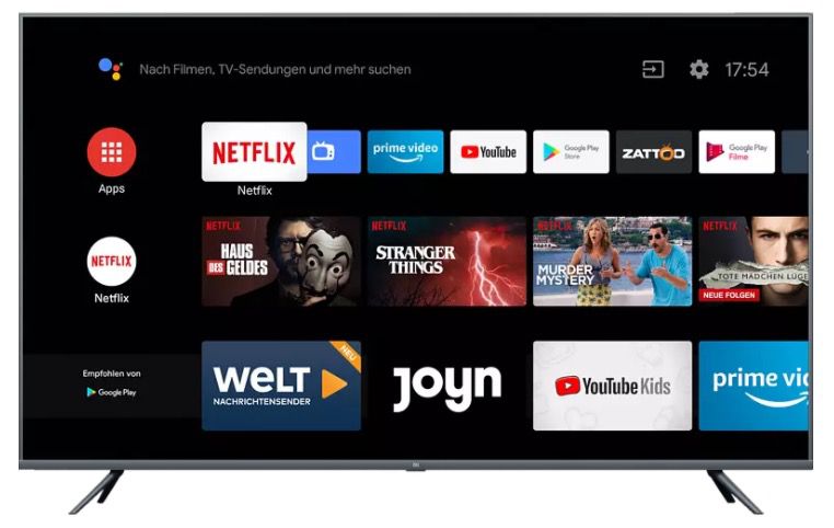 Abgelaufen! Xiaomi Mi Smart TV 4S – 65 Zoll UHD Fernseher mit Netflix  & Amazon Prime für 459,32€ (statt 564€)