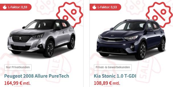 SUV Leasing Wochen für Privat und Gewerbe   z.B. Kia Stonic für 109€ mtl.