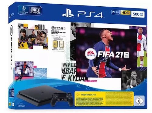 PlayStation 4 slim 500GB inkl. Fifa 21 + Vodafone Flat mit 10GB LTE für 19,99€ mtl.