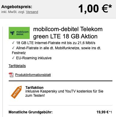 Xiaomi Redmi Note 9 Pro 128GB für 1€ + Telekom Flat inkl. 18GB LTE für 19,99€ mtl.