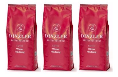3kg Dinzler Kaffeerösterei Wiener Mischung Kaffeebohnen für 66,90€ (statt 75€)