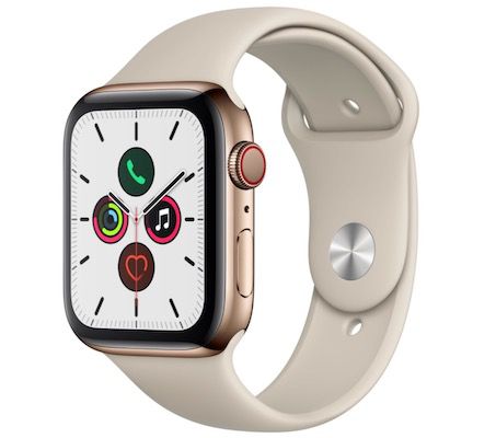 Vorbei! Apple Watch Series 5 (GPS + LTE) mit 44mm in Edelstahl Gold für 559,33€ (statt 685€)