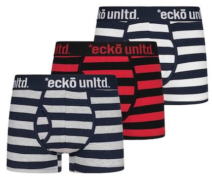 3er Pack Ecko Unltd. Herren Boxershorts (diverse Farben) für 13,94€ (statt 18€)