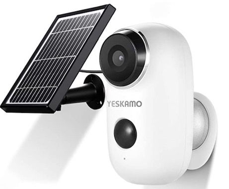 Yeskamo Überwachungskamera mit Solarpanel für 65,50€ (statt 129€)