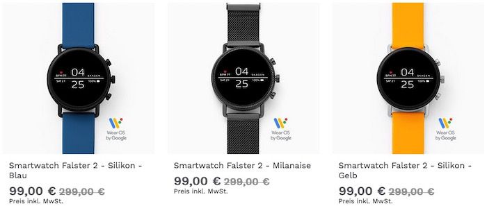 Skagen Smartwatch Falster 2 mit Milanaise Armband für 99€ (statt 184€)