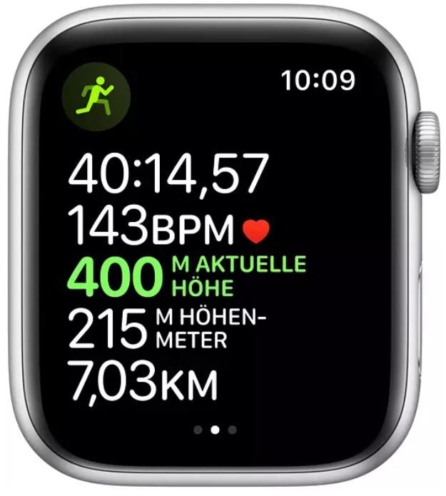 Apple Watch Series 5 Nike+ 44 mm Alu space Silber für 369€ (statt 419€)