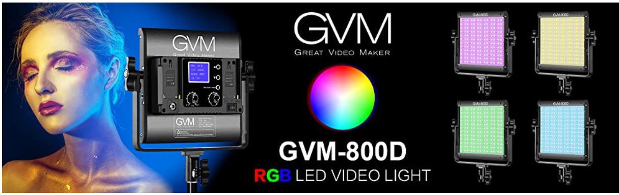 GVM HF 800D 1L App gesteuerte Videoleuchte mit div. Szenarien für 90,99€ (statt 140€)