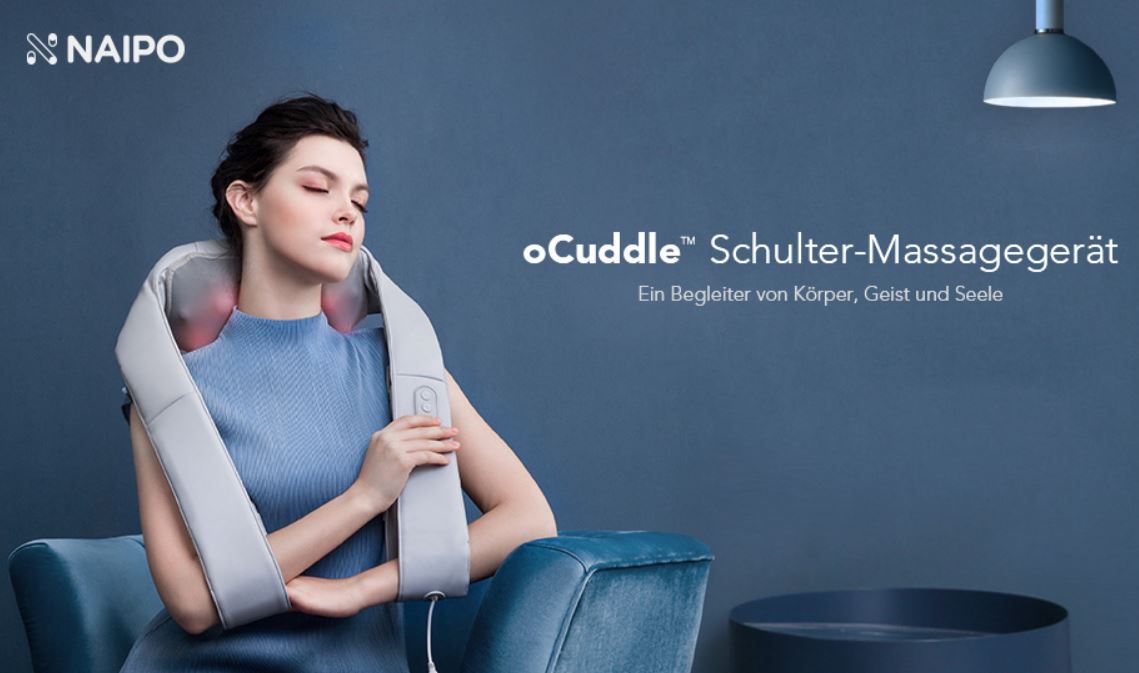 Naipo oCuddle Massagegerät Schulter, Nacken und Rücken für 35,99€ (statt 60€)