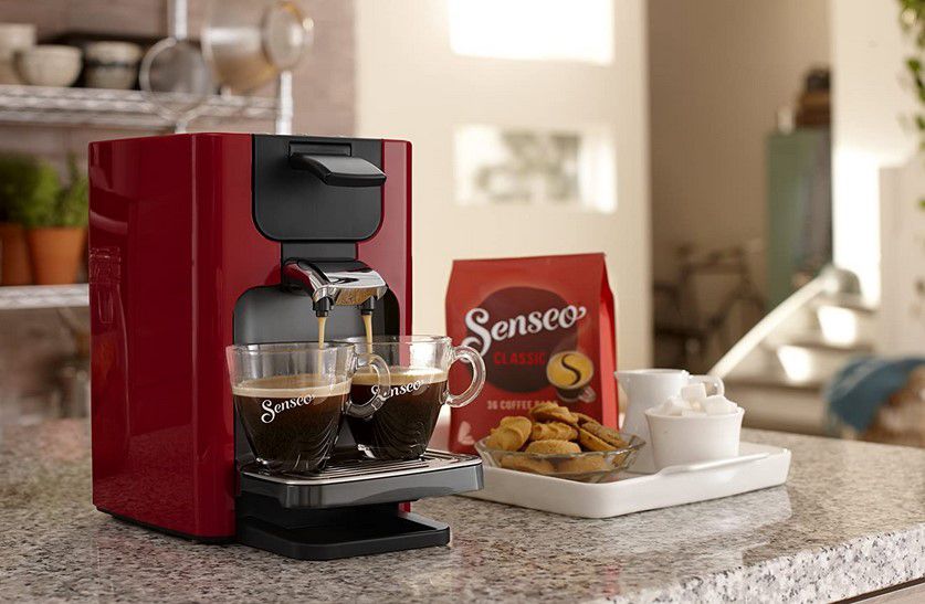 Philips HD7866 Senseo Quadrante Kaffeeautomat in Rot für 86,99€ (statt 107€)
