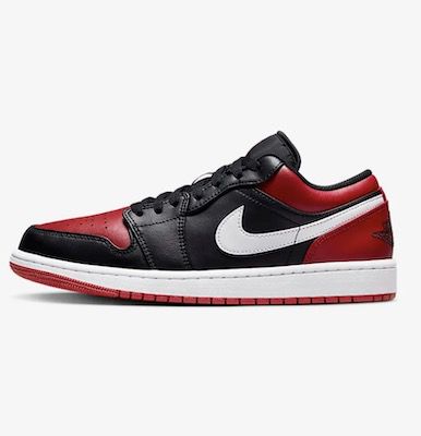 NIKE Air Jordan 1 Low in Schwarz-Rot für 88€ (statt 130€)