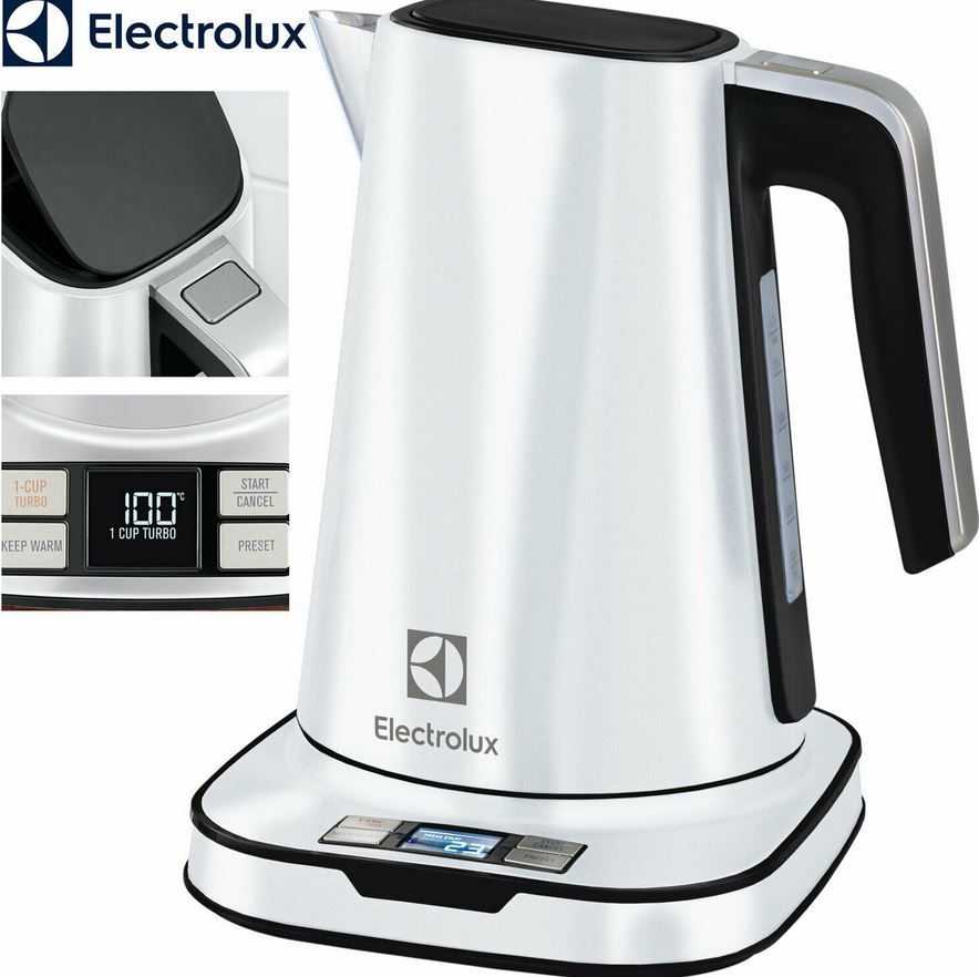 Electrolux Edelstahl Wasserkocher mit Display und Warmhaltefunktion für 39,99€ (statt 77€?)