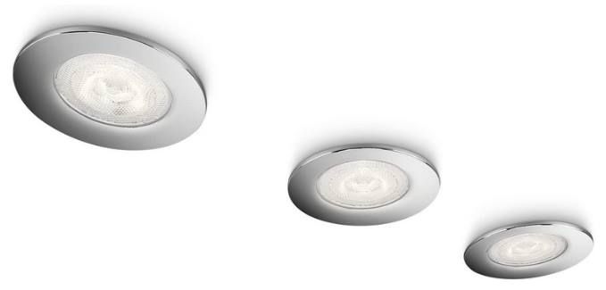 3x PHILIPS Sceptrum LED Einbauspots mit 270lm für 18,90€ (statt 25€)