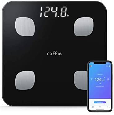 Roffie Körperfettwaage (bis 180kg) inkl. App Anbindung für 10,99€ (statt 30€)