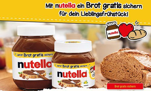 Beim Kauf von Nutella Geld für ein Brot zurück holen