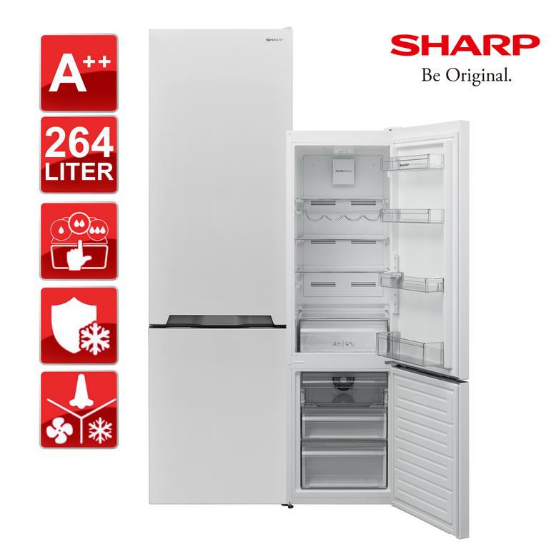 Sharp SJ BA05DTXW2 EU   264 Liter Kühl Gefrierkombination für 292,41€ (statt 341€)