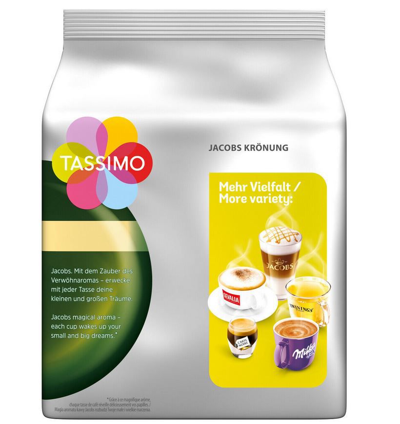 5er Pack Tassimo Jacobs Krönung XL (5 x 16 Portionen) ab 17,95€ (statt 22€)