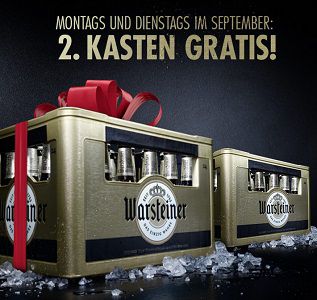 Beim Kauf von zwei Kästen Warsteiner einen erstattet bekommen