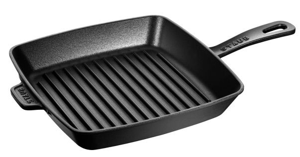 Staub Grillpfanne aus Gusseisen (26 cm) für 64,49€ (statt 83€)   induktionsgeeignet!