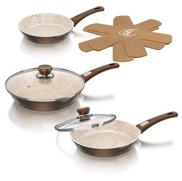 Genius Pfannen Set Cerafit® Granit Grand Edition (7 tlg., abnehmbare Griffe) ab 55,65€ (statt 71€)