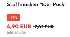 About You: Stoffmasken im 10er Pack für 4,90€