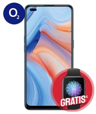 Oppo Reno 4 5G + Oppo Watch für 4,95€ + o2 Flat mit 18GB LTE für 24,99€ mtl.