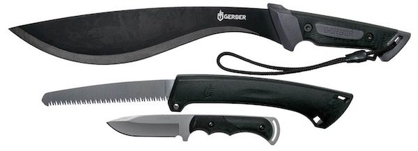 Gerber Pursuit Hunting Kit (Machete, Säge, Jagdmesser) für 49,90€ (statt 64€)