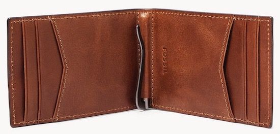 Abgelaufen! Fossil Geldbörse Leon mit Money Clip für 14€ (statt 40€)