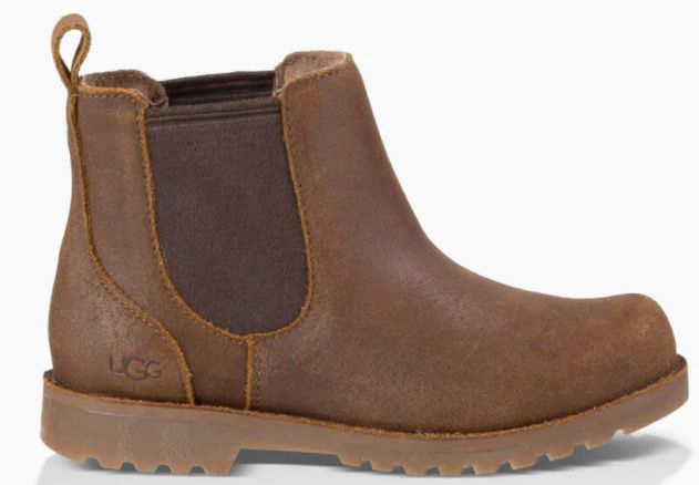 UGG Callum Chelsea Kinder Stiefel aus Veloursleder mit Woll Sohle für 39,59€ (statt 72€)