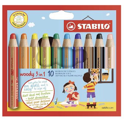 STABILO woody 3in1 Buntstifte im 10er Pack für 7,70€ (statt 13€)   Prime