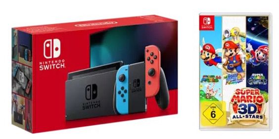 Nintendo Switch + Super Mario 3D All Stars für 339,95€ (statt 362€)