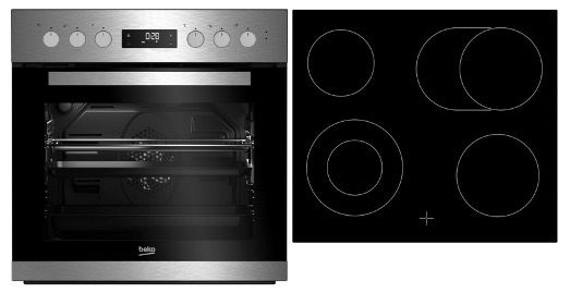 BEKO Elektro Herd Set BUM22323X1 mit 2 fach Teleskopauszug und mit SimpleSteam für 278,99€ (statt 389€)