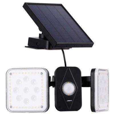 Jorft Doppelkopf Solarlampe mit 94 LEDs und Bewegungsmelder für 20 Stunden für 17,99€ (statt 30€)