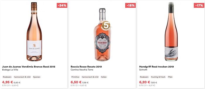 BlackFreitag: 20€ Rabatt im REWE Weinshop Weinfreunde   ab MBW 99€