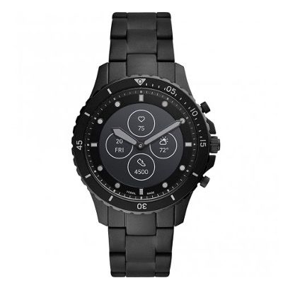 Fossil HR FB 01 Hybrid Smartwatch mit schwarzem Edelstahl  Armband für 140€ (statt 206€)