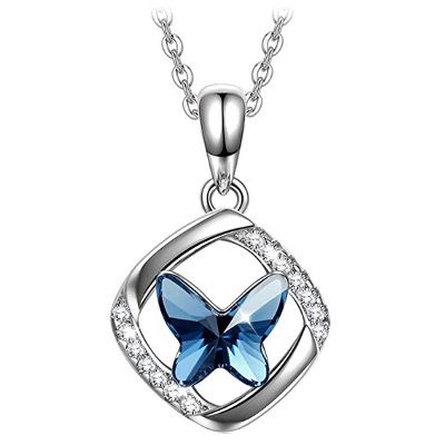 Sellot Halskette aus 925er Sterling Silber mit Kristall von Swarovski für 10,99€ (statt 27€)