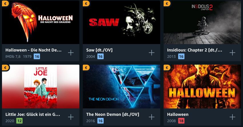 Amazon Halloween Special: Grusel Filme in HD für je 0,97€ leihen