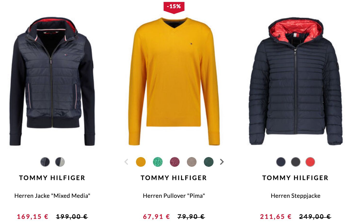 Engelhorn mit 15% auf Topmarken   z.B. Tommy Hilfiger Sweatshirt für 53€