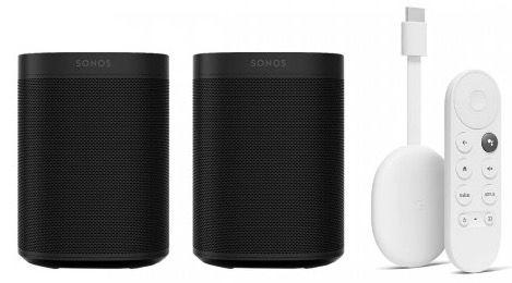 Tink Smart Aktion (+ 6 Mon. Spotify geschenkt)  z.B. Sonos One Stereo Set + Google TV für 399€ (statt 449€)