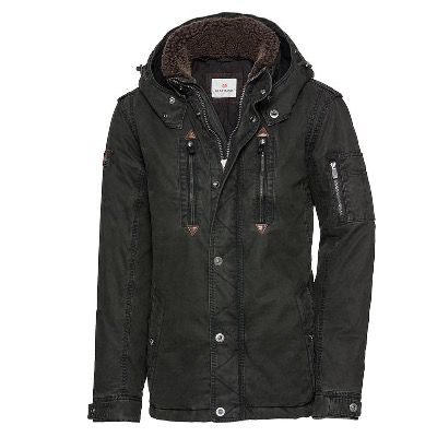 Glattsand Baumwoll Jacke im Used Look in Olivgrün für 85,10€ (statt 132€)