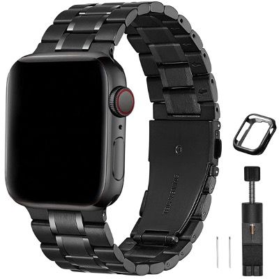 HEKAI Edelstahl Armbänder für Apple Watch für 5€ (statt 9€)   Prime