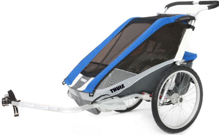 Thule Kinder Fahrradanhänger Chariot Cougar 1 Red oder Blue für 454,99€ (statt 530€) + 45,50€ in Babypunkte