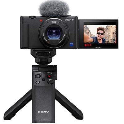 SONY Vlog Kompaktkamera ZV 1 (20,1 MP, Wi Fi, Bluetooth) inkl. Bluetooth Handgriff für 649€ (statt 706€)