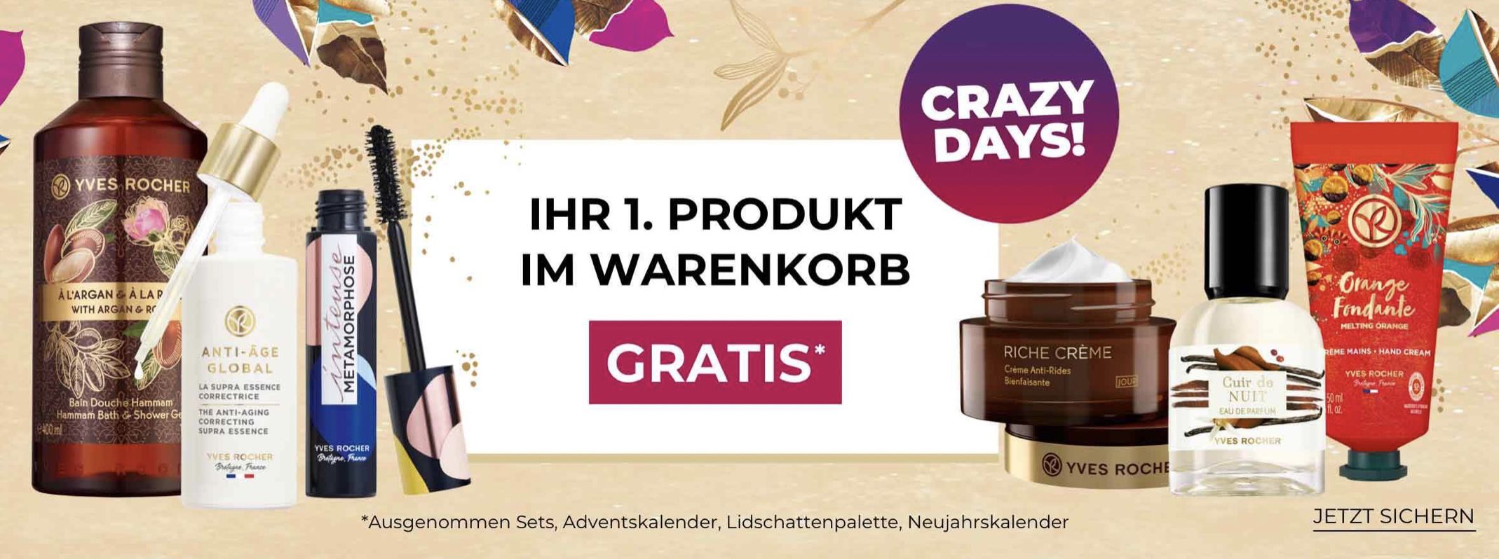 Yves Rocher Crazy Deals: 1. Artikel Gratis ab 10€ MBW + VSK frei ab 20€