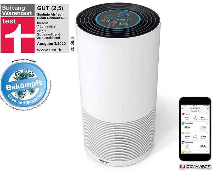 SOEHNLE Clean Connect 500 AirFresh Luftreiniger mit EPA Filter für 88,90€ (statt 99€)