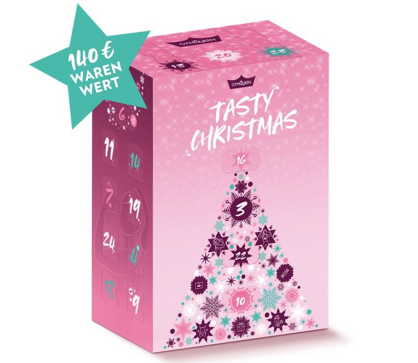 GYMQUEEN Tasty Christamas sportlicher Weihnachtskalender für 62,99€ (statt 70€) Warenwert 140€?