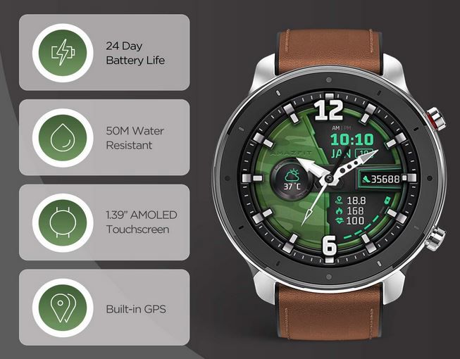 Amazfit GTR 47mm Smartwatch für 83,84€ (statt 101€)