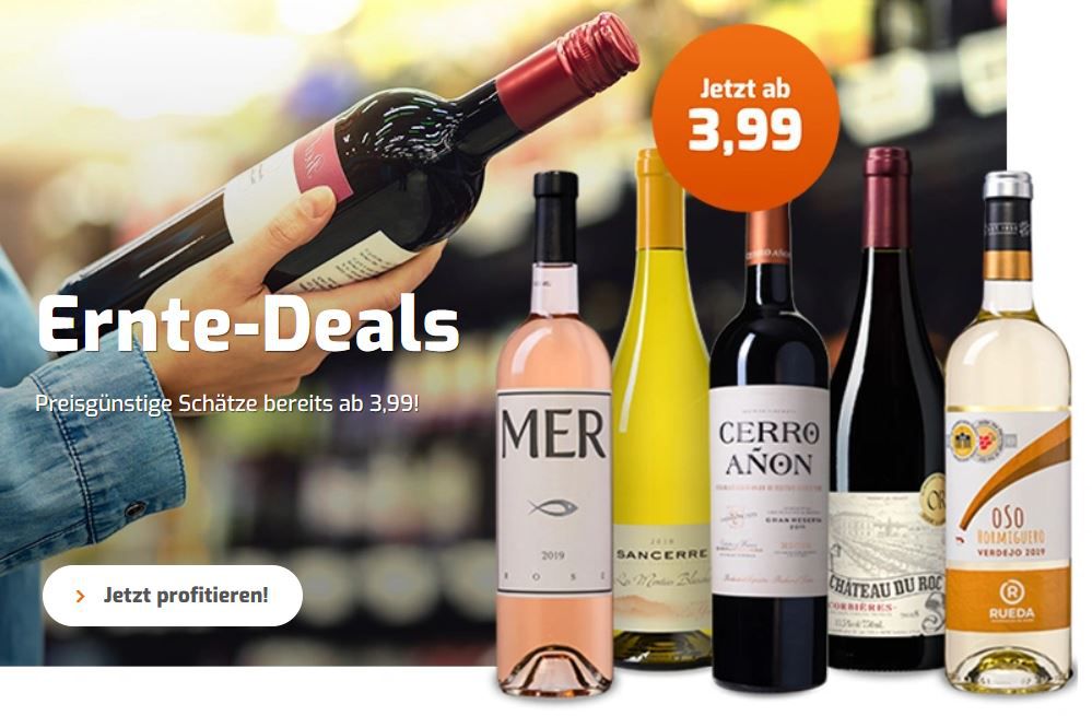 Weinvorteil Ernte Deals mit 10€ extra Rabatt auf ausgewählte Weine z.B. 6 Flaschen Casa Safra Gran Reserva ab 25,84€