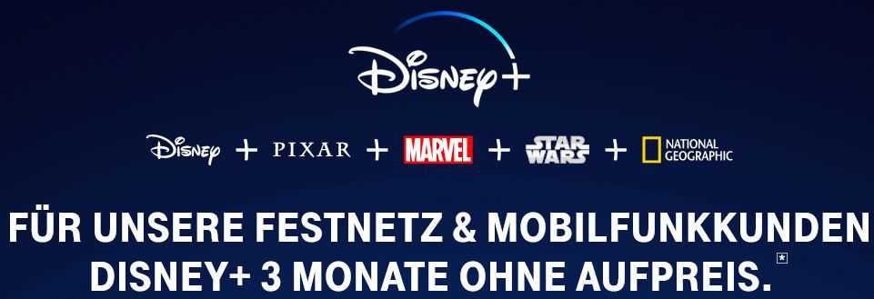 3 Monate Disney+ gratis für Telekom Kunden   danach 5€ statt 6,99€ mtl.