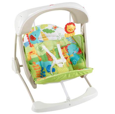 Fisher Price Babyschaukel mit 6 Geschwindigkeiten, 10 Melodien & 2 Naturgeräuschen für 59,99€ (statt 95€)