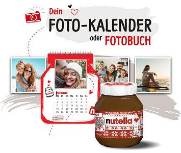 Mit dem Kauf von Nutella Foto Kalender oder Foto Buch gratis abstauben